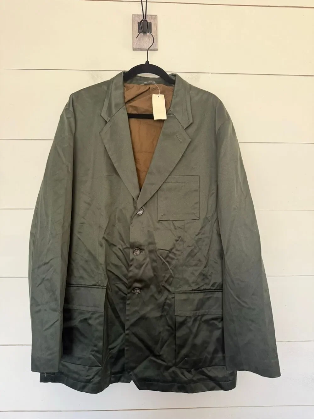 Banana Republic Men’s XL Green Swedish Army Blazer Jacket New Vintage